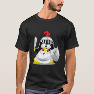 Camiseta Pingüino medieval del caballero