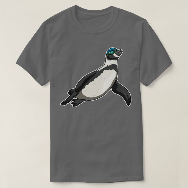 Camiseta Pingüino Natación en gafas (Diseño del anverso)