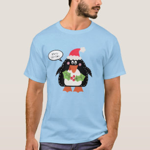 Camiseta Pingüino Navidad personalizado