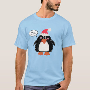 Camiseta Pingüino Navidad personalizado