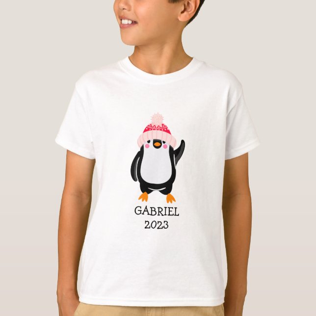 Camiseta Pingüino Navidades burdos y personalizados en Gorr (Anverso)