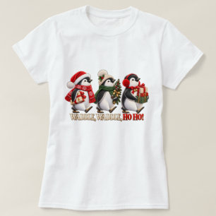 Camiseta Pinguino Navideño Adorable Anade Ho Ho