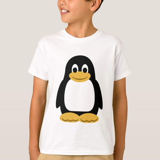 Camiseta pingüino, niños (Anverso)