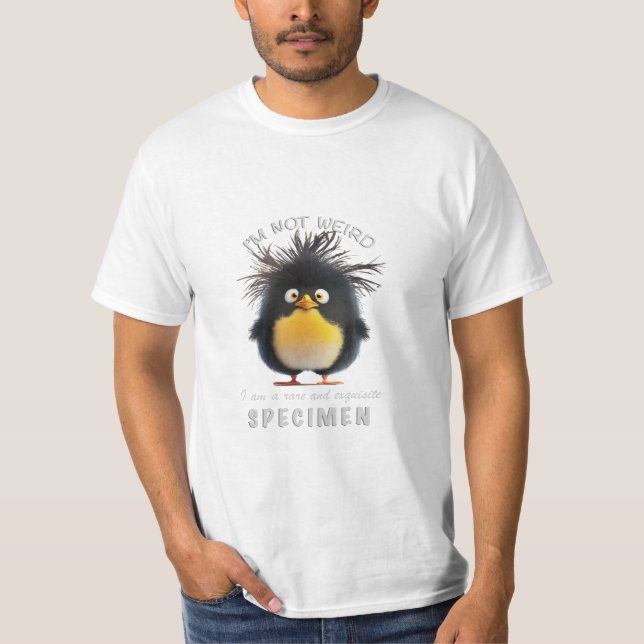 Camiseta Pingüino No soy raro, soy un exquisito divertido (Anverso)
