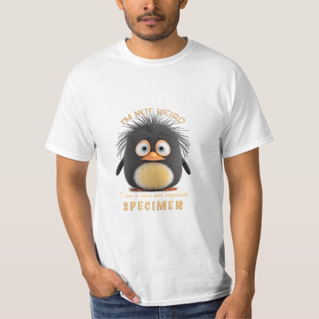 Camiseta Pingüino No soy raro, soy un exquisito divertido (Anverso)