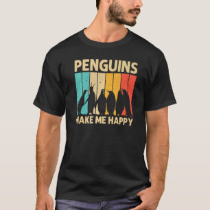 Camiseta Pingüino Para Hombres Mujeres Pingüinos Retro Anim