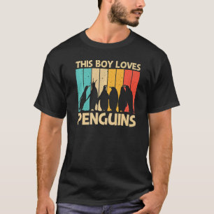 Camiseta Pingüino Para Niños Pingüinos Retro Animal De Pája