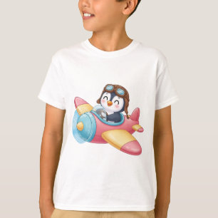 Camiseta Pingüino Piloto en Avión – Lindo Pájaro Volador