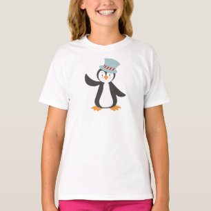 Camiseta Pingüino, Pingüino Pequeño, Pingüino Con Gorra