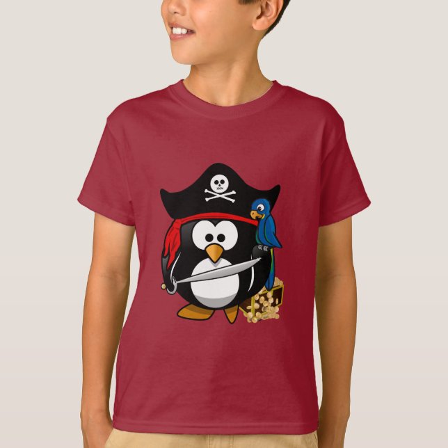 Camiseta Pingüino pirata (Anverso)