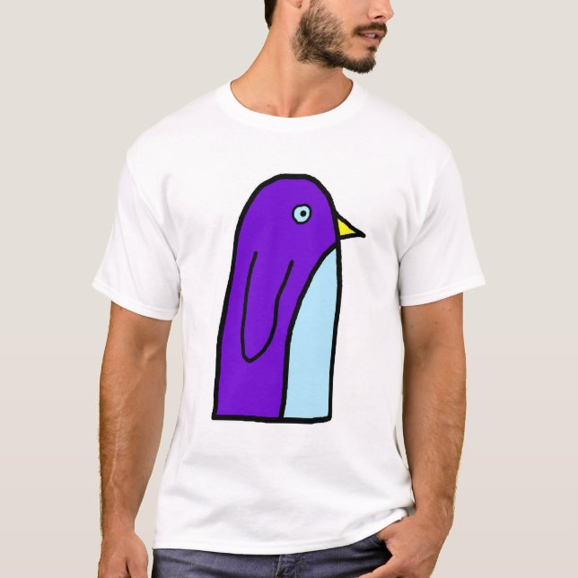 Camiseta Pingüino púrpura (Anverso)