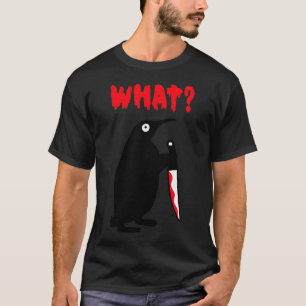 Camiseta Pingüino qué divertido pingüino negro en Halloween