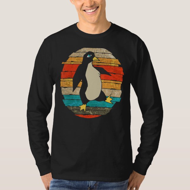 Camiseta Pingüino Retro Pingüino del Zoológico de la Antárt (Anverso)