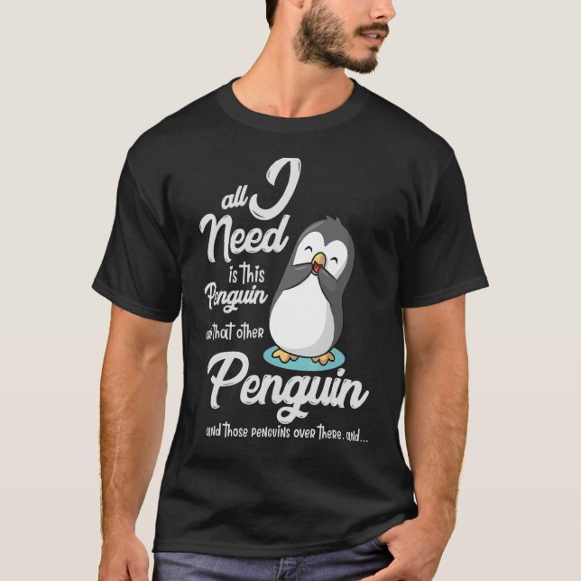 Camiseta Pingüino Ropa Hombre Decoraciones Fiestas Niños Pi (Anverso)