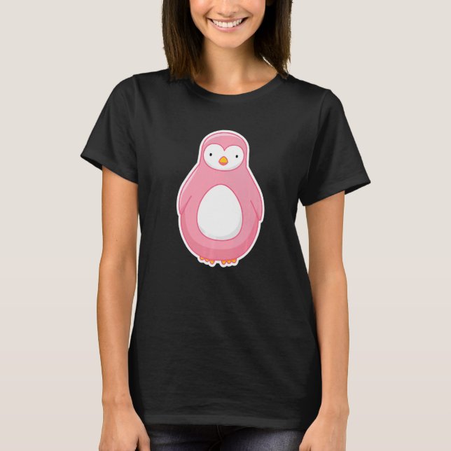 Camiseta Pingüino rosa (Anverso)