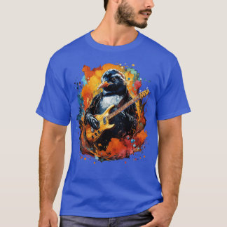 Camiseta Pingüino Tocando Guitarra