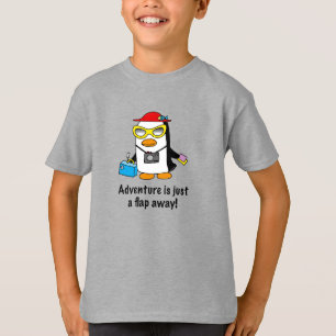 Camiseta Pinguino Turista Aventura Un Aleteo Lejos