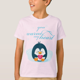 Camiseta PINGÜINO "usted calienta mi corazón "