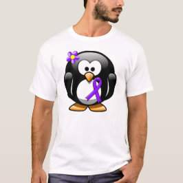 Camiseta Pingüino Violeta de Cinta, linfoma de Hodgkin