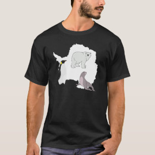 Camiseta Pingüino y foca del oso polar antártico