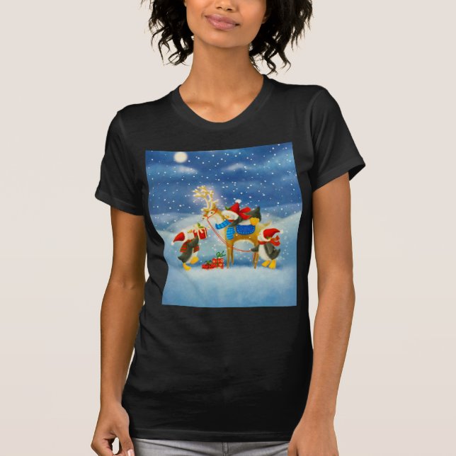 Camiseta Pingüino y reno (Anverso)