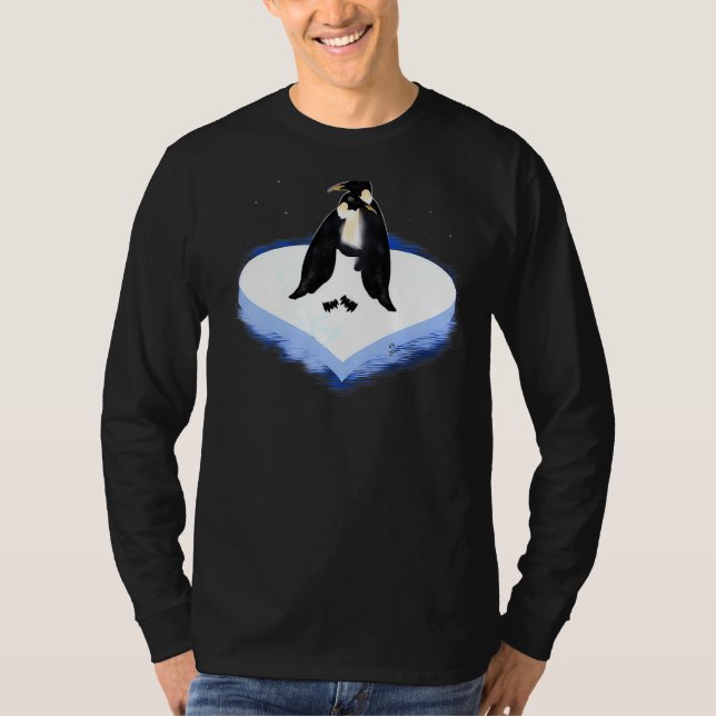 Camiseta Pingüinos Amo corazón Pingüinos Equipo de pareja (Anverso)