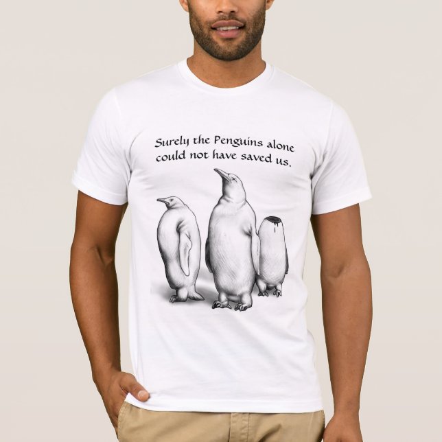 Camiseta Pingüinos ciegos, en las montañas de la locura T (Anverso)