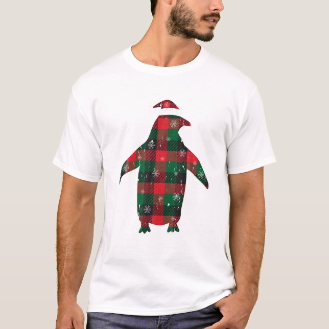 Camiseta Pingüinos de escúfalo verde negro (Anverso)
