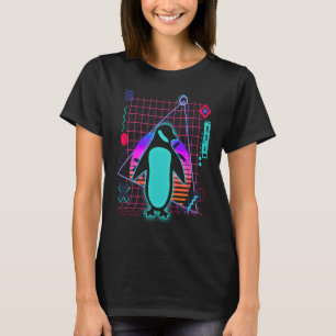 Camiseta Pingüinos de estilo Penguin Aesthetic Vaporwave 80