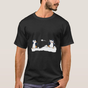 Camiseta Pingüinos De Pelea De Snowball De Pingüino Para Ch
