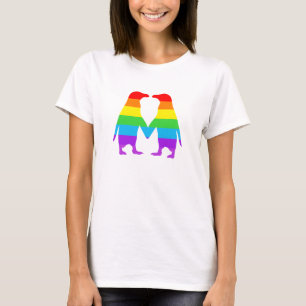 Camiseta Pingüinos del arco iris que llevan a cabo las
