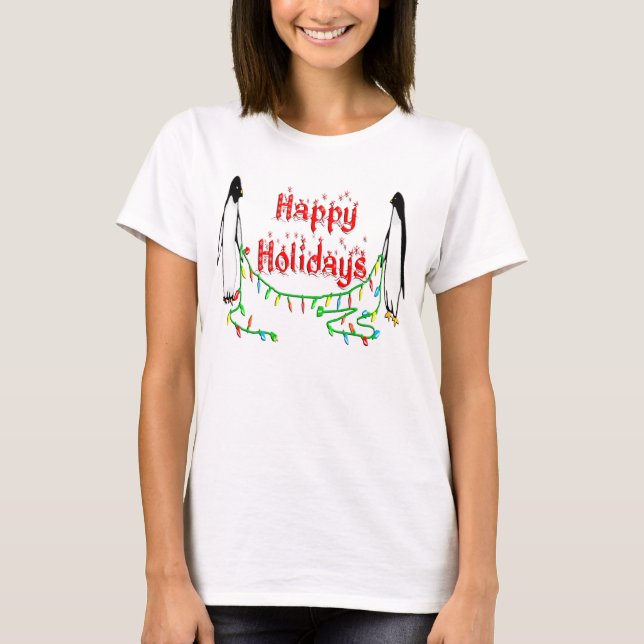 Camiseta Pingüinos del día de fiesta (Anverso)