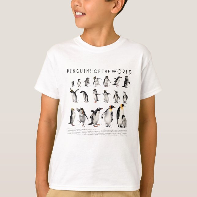 Camiseta Pingüinos del mundo (Anverso)
