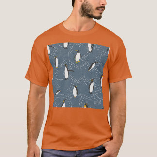 Camiseta Pingüinos en Navidades de hielo de grises oscuros