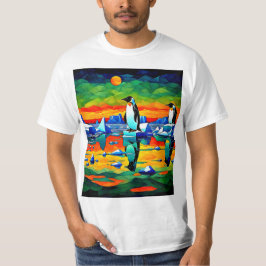 Camiseta Pingüinos en témpanos de hielo