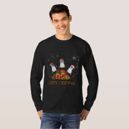 Camiseta Pingüinos Felices de Navidad Regalo Fiesta