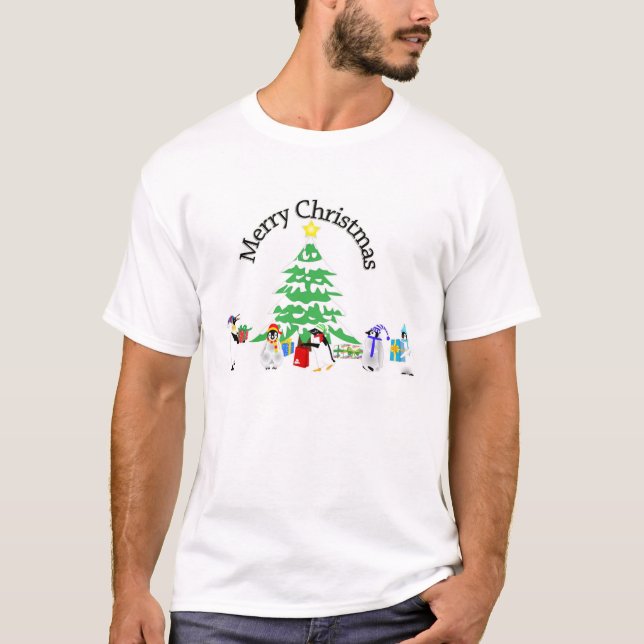 Camiseta Pingüinos, Feliz Navidad (Anverso)