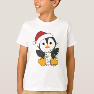 Camiseta Pingüinos Navidades nevan animales de invierno pin