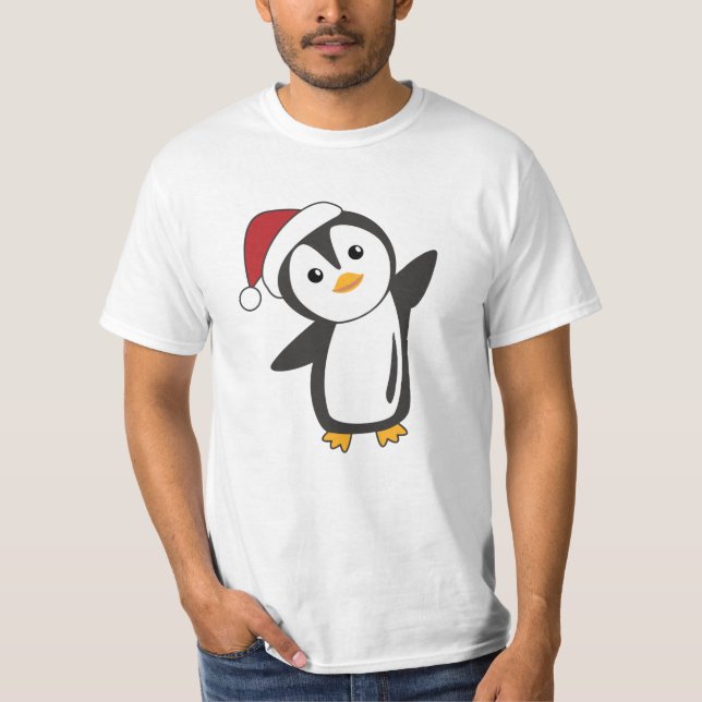 Camiseta Pingüinos Navidades nevan animales de invierno pin (Anverso)