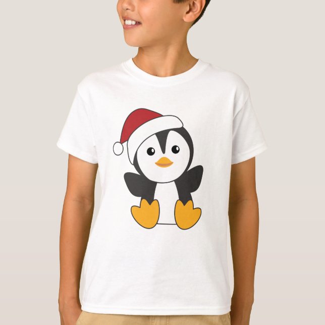 Camiseta Pingüinos Navidades nevan animales de invierno pin (Anverso)