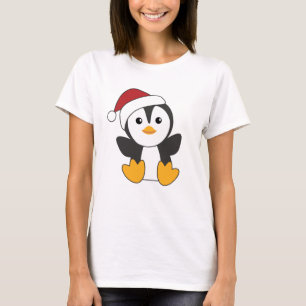 Camiseta Pingüinos Navidades nevan animales de invierno pin