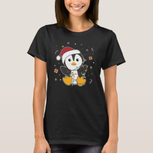 Camiseta Pingüinos Navidades nevan animales de invierno pin