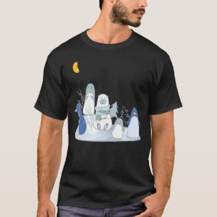 Camiseta Pingüinos Oso Polar Pop Art Cute Vintage Ugly Chri