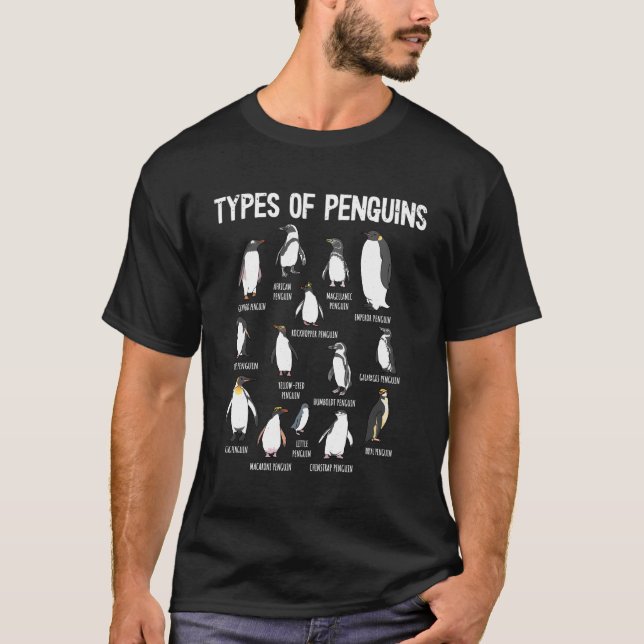 Camiseta Pingüinos Pingüinos De Los Tipos Mundiales De Ping (Anverso)