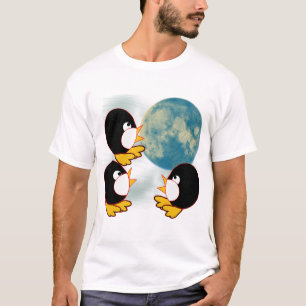 Camiseta Pingüinos que gritan en la luna