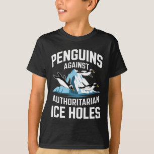Camiseta Pingüinos Trump contra grilletes autoritarios de h