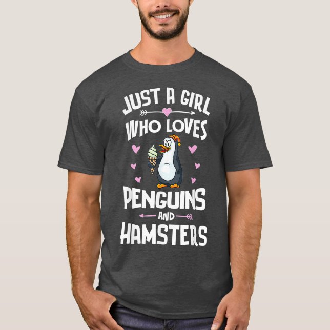 Camiseta Pingüinos y hámsters de regalo para Chicas mujeres (Anverso)