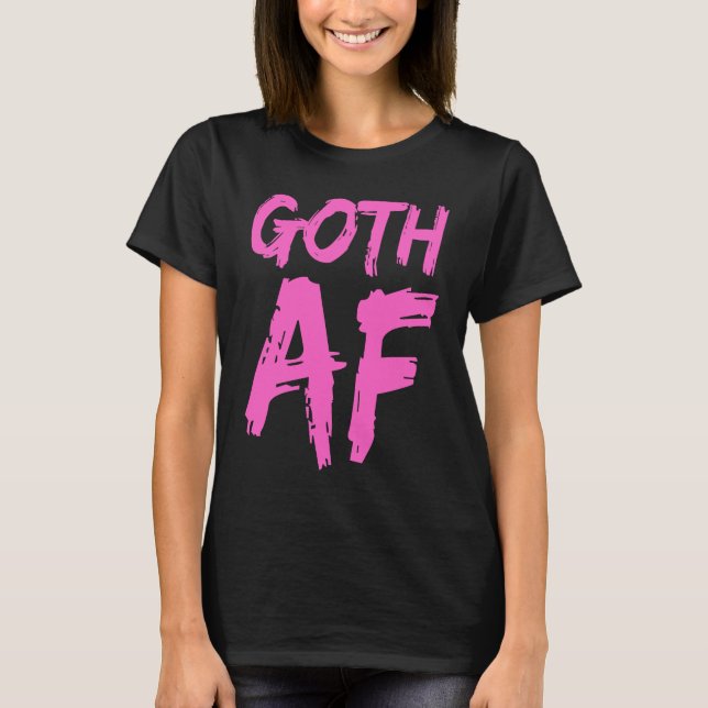 Camiseta Pink and Black Goth Pastel Graphic (Anverso)