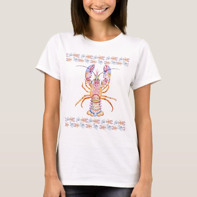Camiseta Pink and Blue Lobster (Anverso)