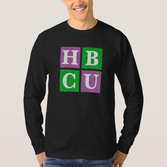 Camiseta Pink and Green HBCU Block Letters   (Anverso)